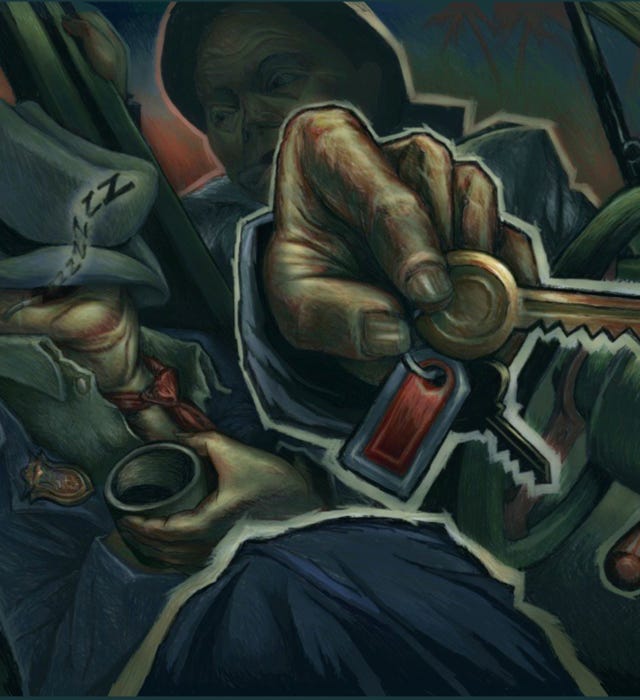 Detective story illustration